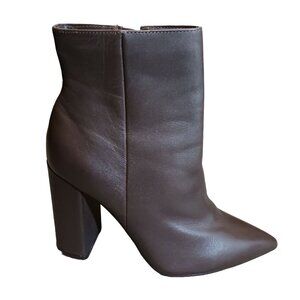 Steve Madden Noticed Leather‎ Pointed Toe Mid-Calf Boots in *Burgundy, Size 9.5